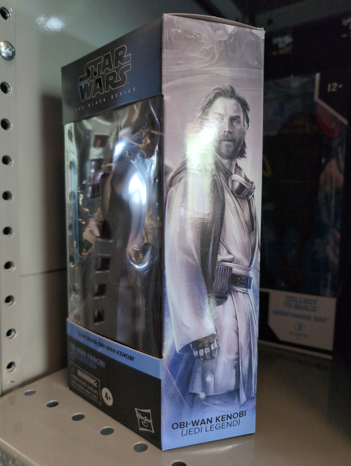 Hasbro Obi-Wan Kenobi Jedi Legend Star Wars Black Series action figure in packaging on display shelf