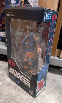 Hasbro GI Joe Classified Series Frag Viper 6-inch action figure in window box packaging side view
