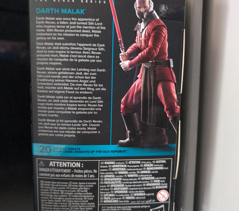 Darth Malak Action Figure Knights Old Republic Star Wars Black Series 1:18