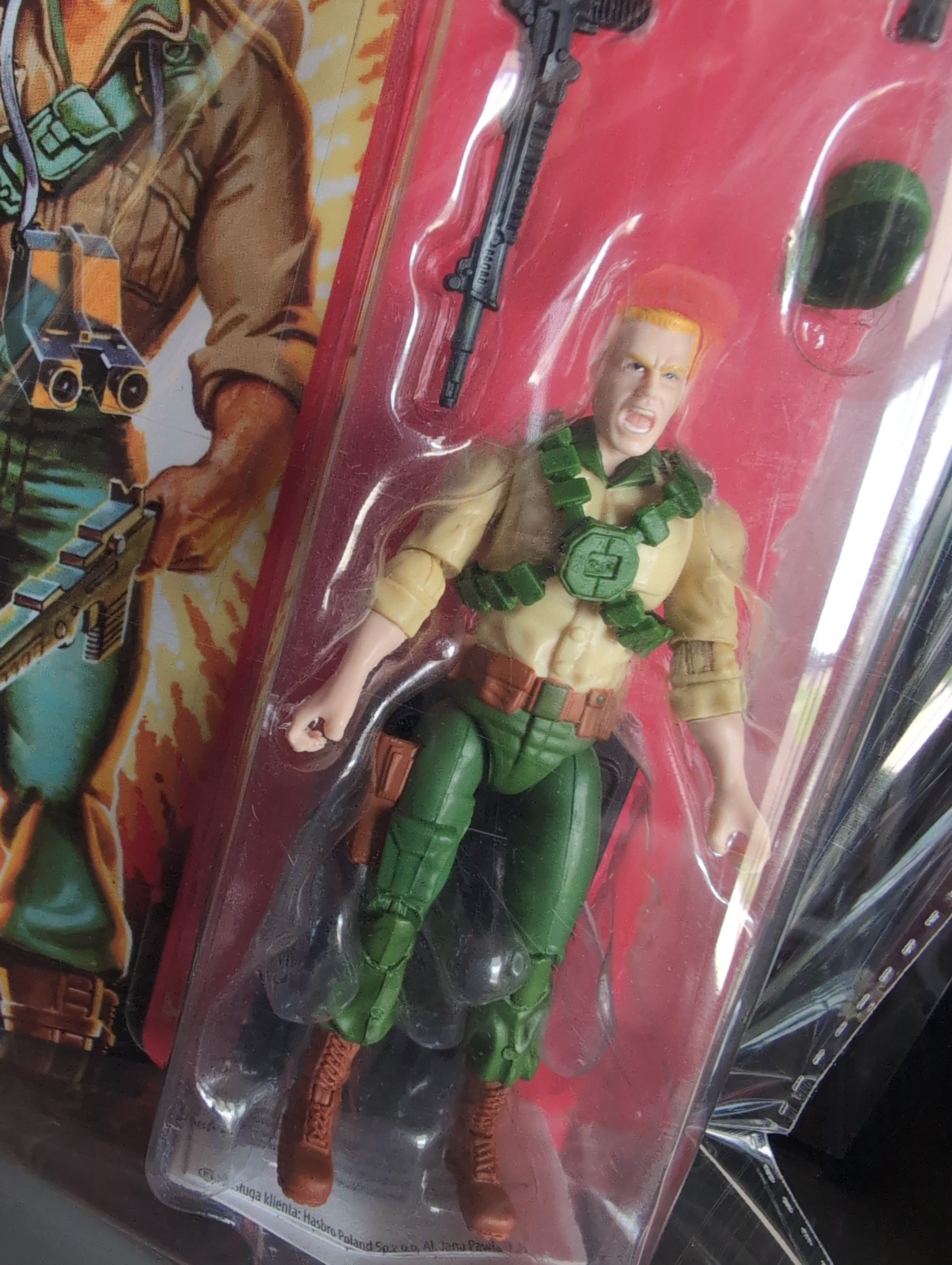 Hasbro GI Joe Duke action figure with O-Ring design in green and tan military outfit with accessories