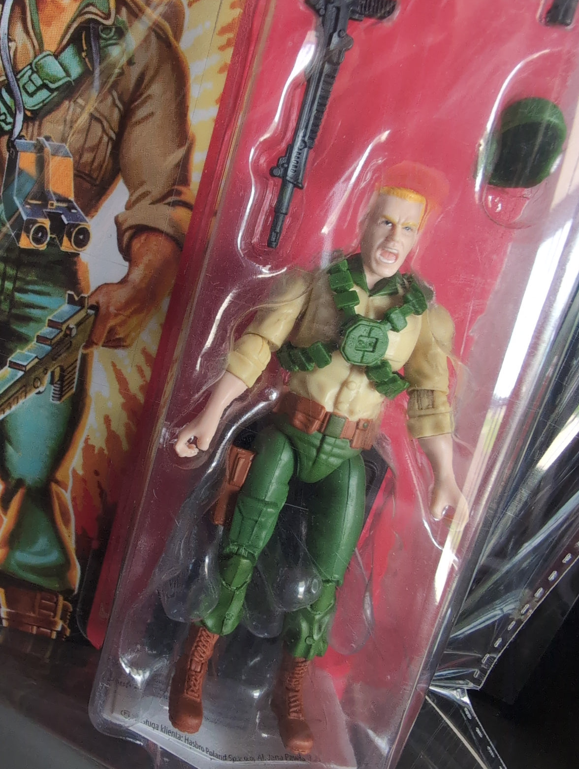 Hasbro GI Joe Duke action figure with O-Ring design in green and tan military outfit with accessories