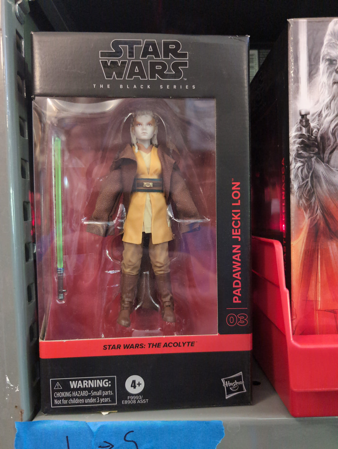 Padawan Jecki Lon Action Figure Star Wars Black Series 1:12 Scale by Hasbro in original packaging with lightsaber accessory