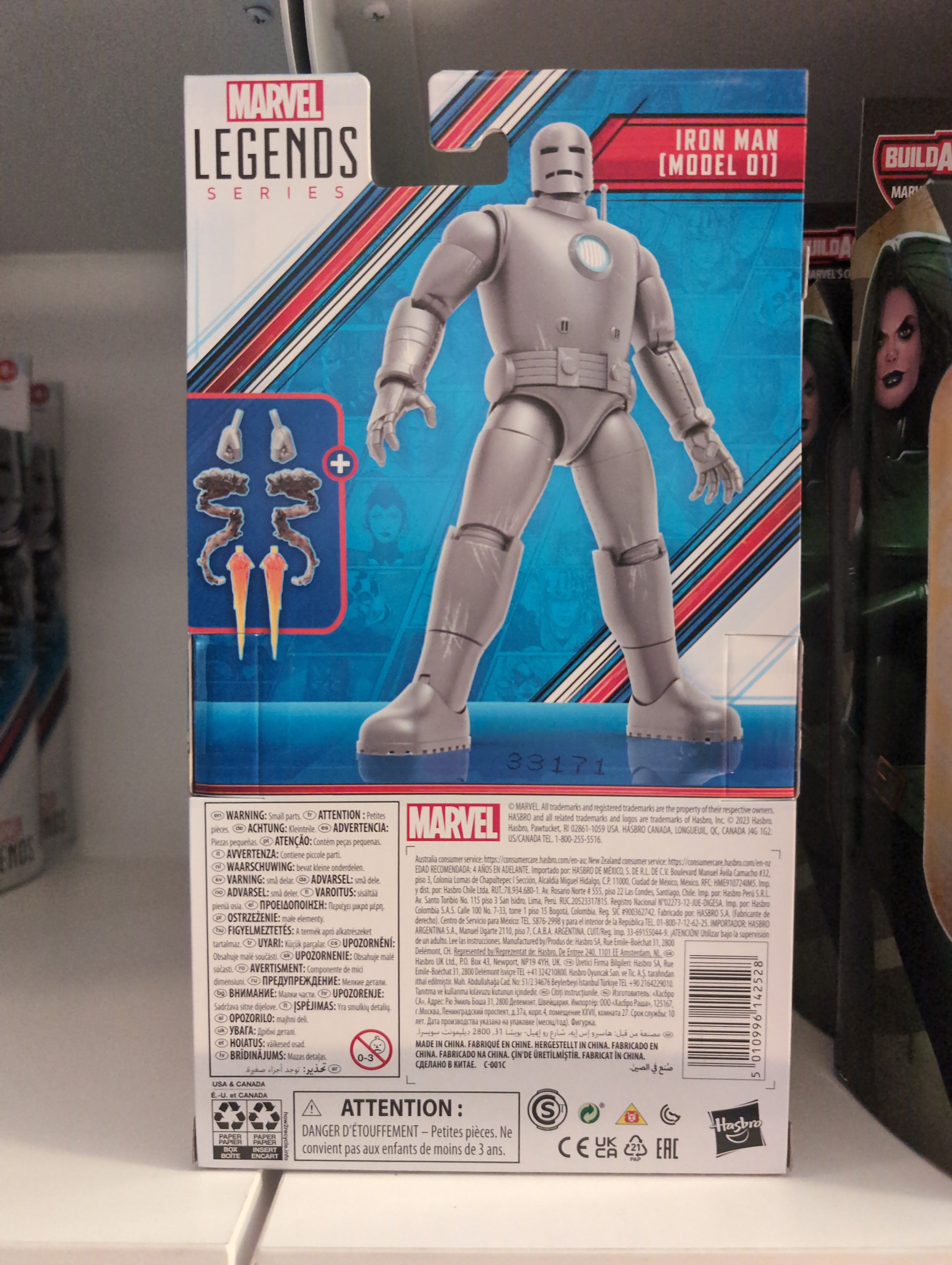 Hasbro Marvel Legends Iron Man Model 01 6-inch action figure with accessories in original packaging