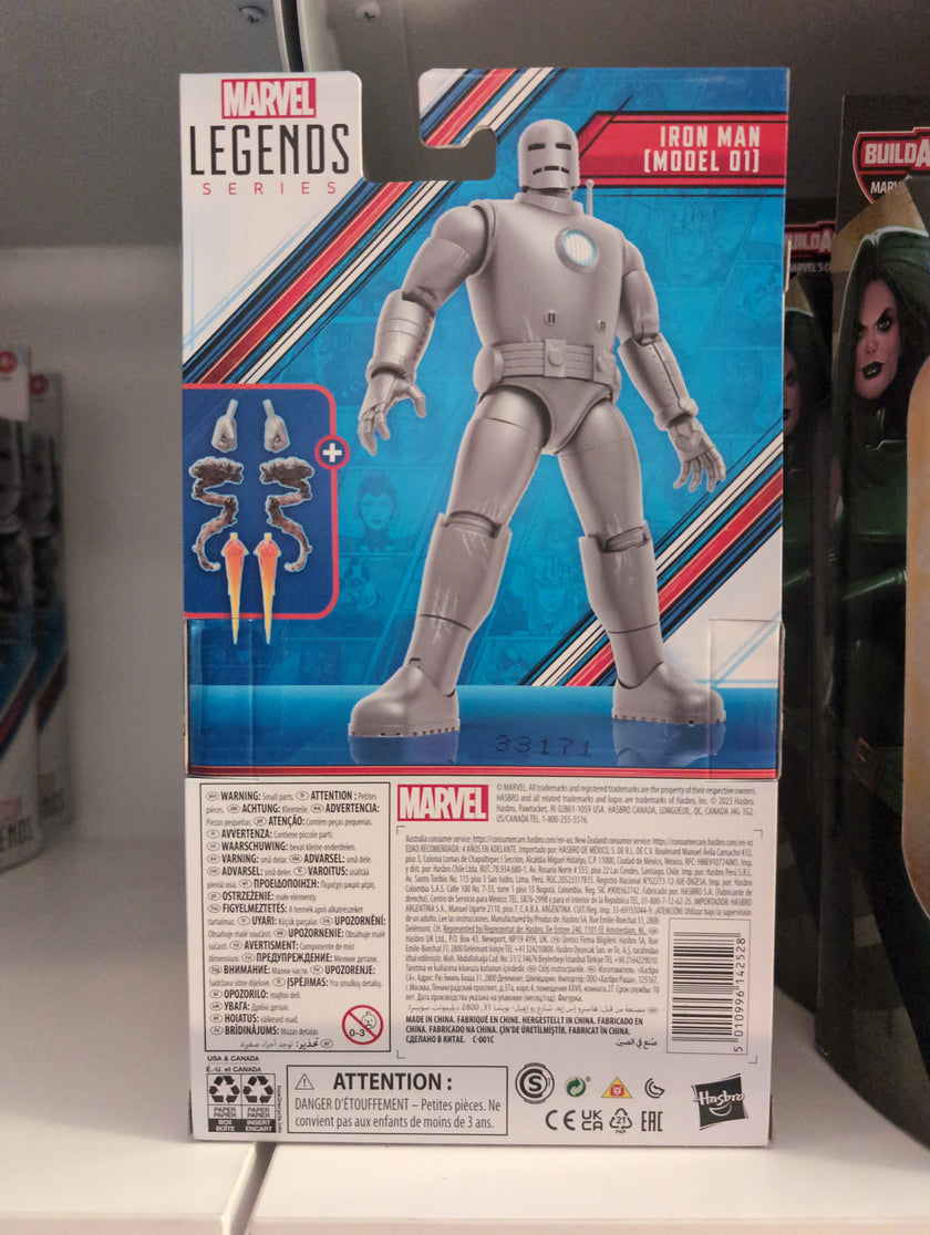 Hasbro Marvel Legends Iron Man Model 01 6-inch action figure with accessories in original packaging