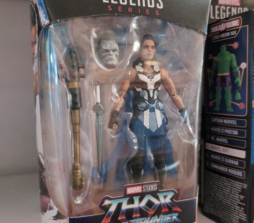 Hasbro Marvel Legends King Valkyrie action figure from Thor Love and Thunder sealed in box with accessories