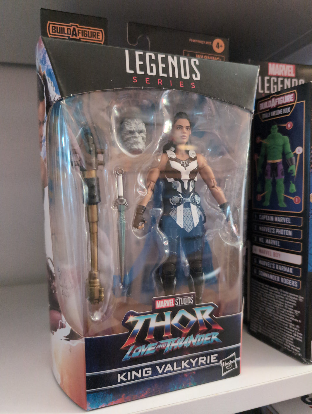 Hasbro Marvel Legends King Valkyrie action figure from Thor Love and Thunder sealed in box with accessories