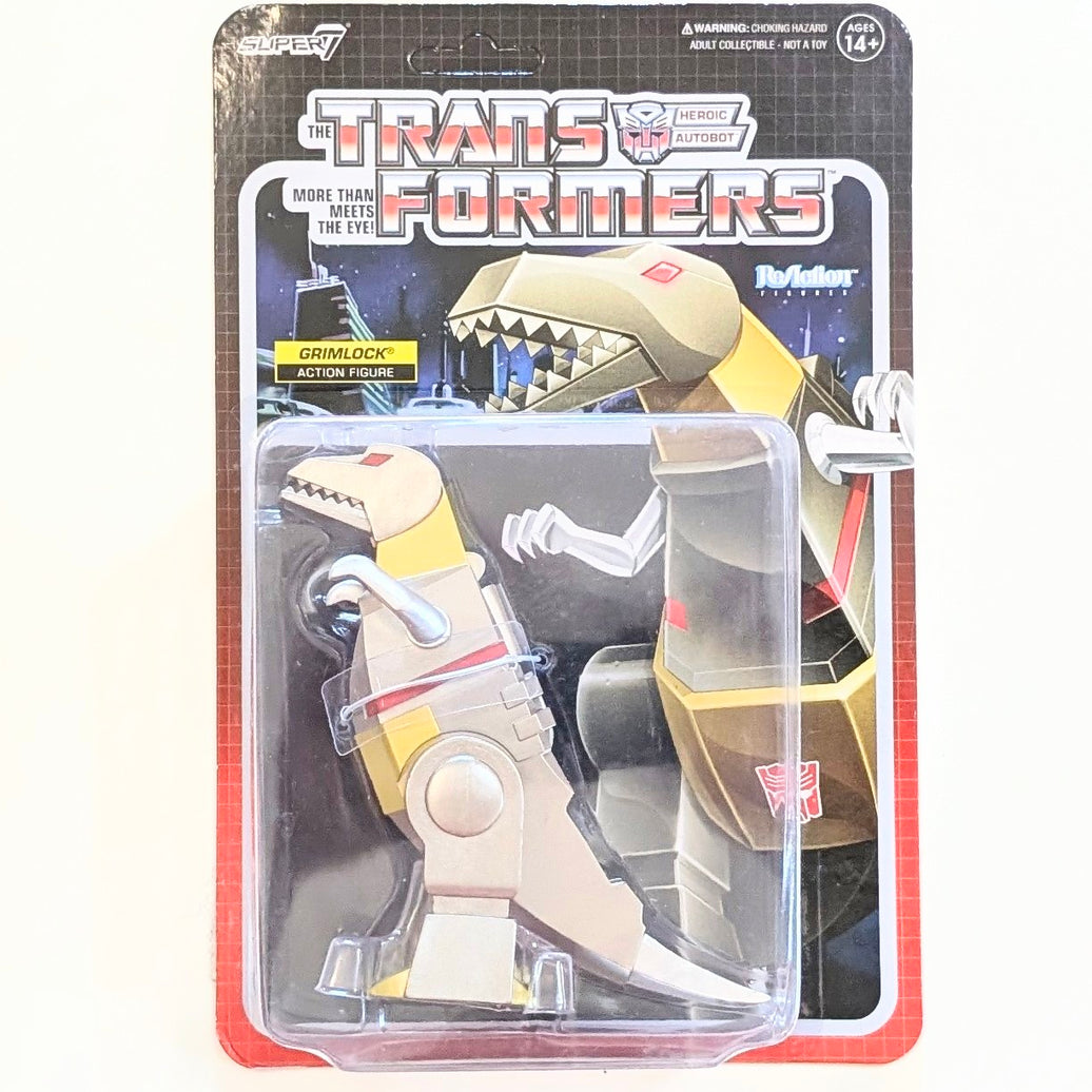 Grimlock Dinobot Transformer Action Figure Super7 3.75 in original packaging