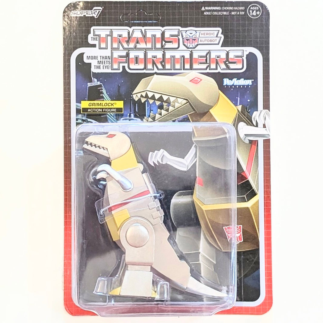 Grimlock Dinobot Transformer Action Figure Super7 3.75 in original packaging