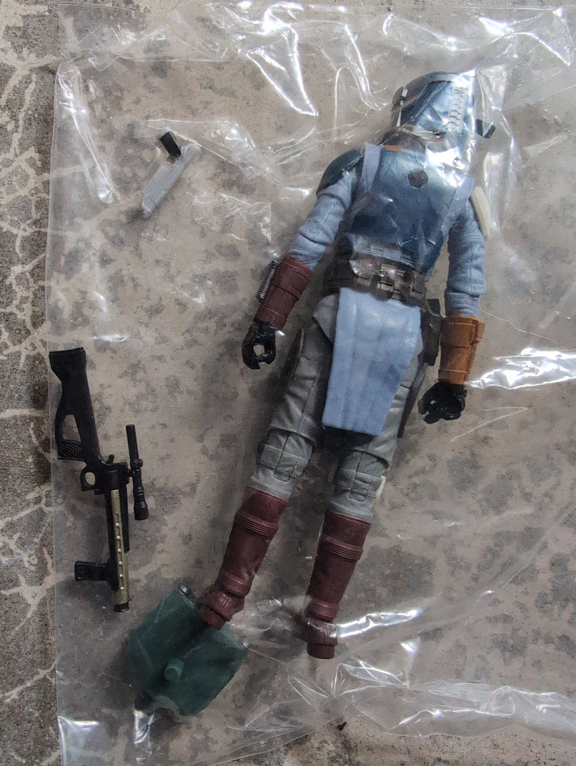 Hasbro Star Wars Shriek Hawk Trainer Diane figure loose with weapons and jetpack accessories in plastic bag