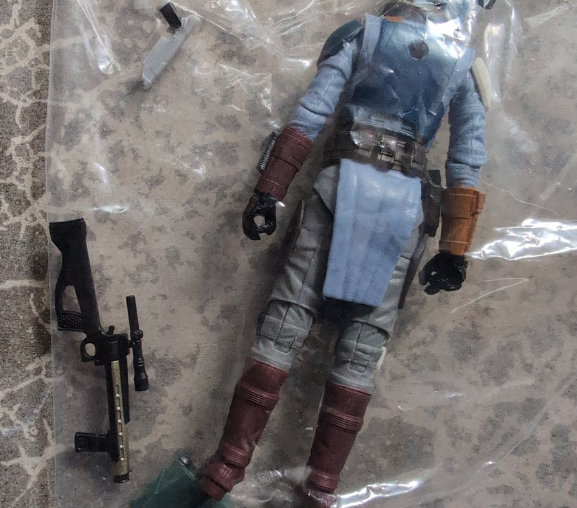 Hasbro Star Wars Shriek Hawk Trainer Diane figure loose with weapons and jetpack accessories in plastic bag