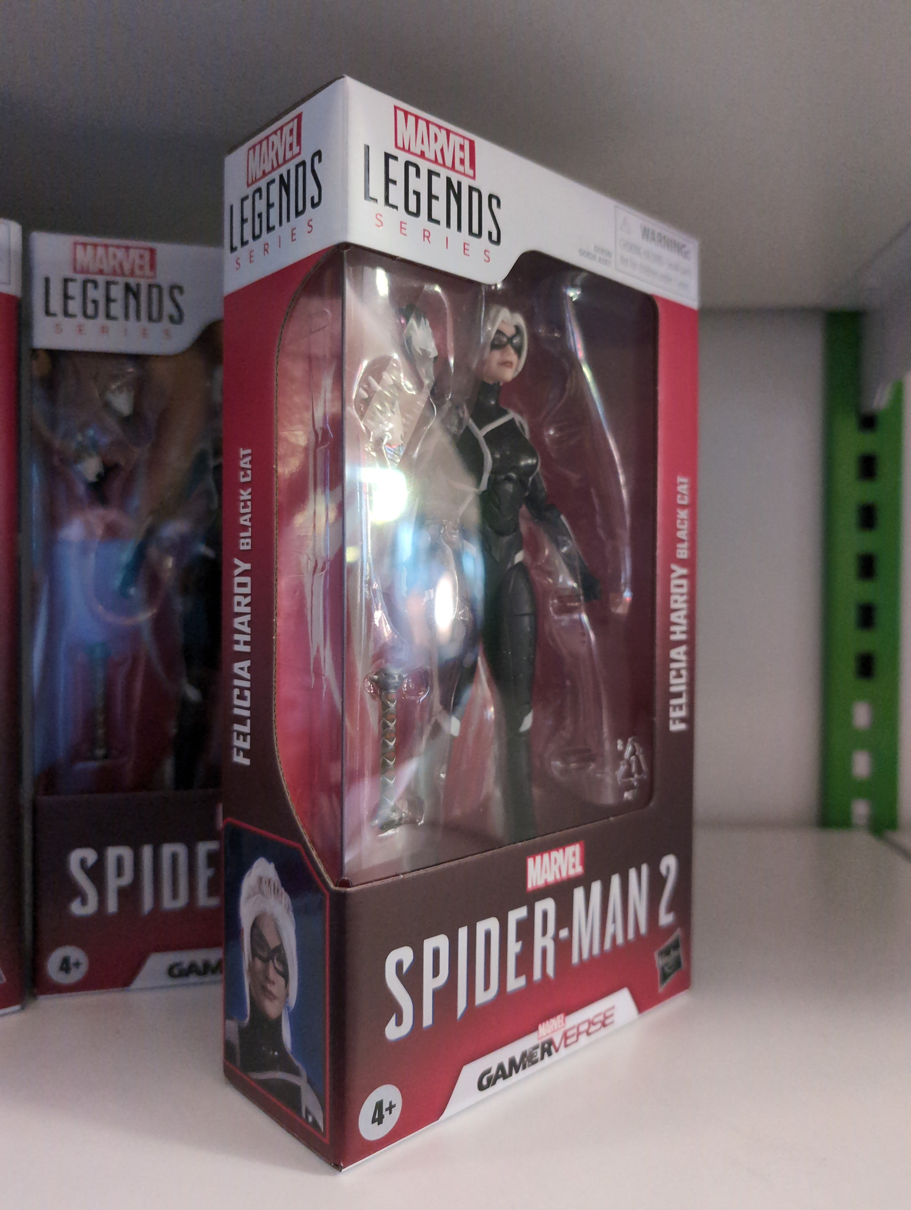 Hasbro Marvel Legends Felicia Hardy Black Cat action figure from Spider-Man 2 Gamerverse in window packaging.