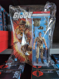 Recondo Retro Action Figure GI Joe Classified Series 1:12 by Hasbro in original packaging on display shelf.
