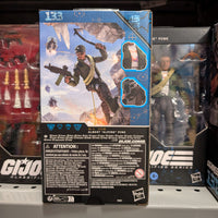 Hasbro G.I. Joe Classified Series Albert Alpine Pine 6-inch action figure packaging back view with accessories display