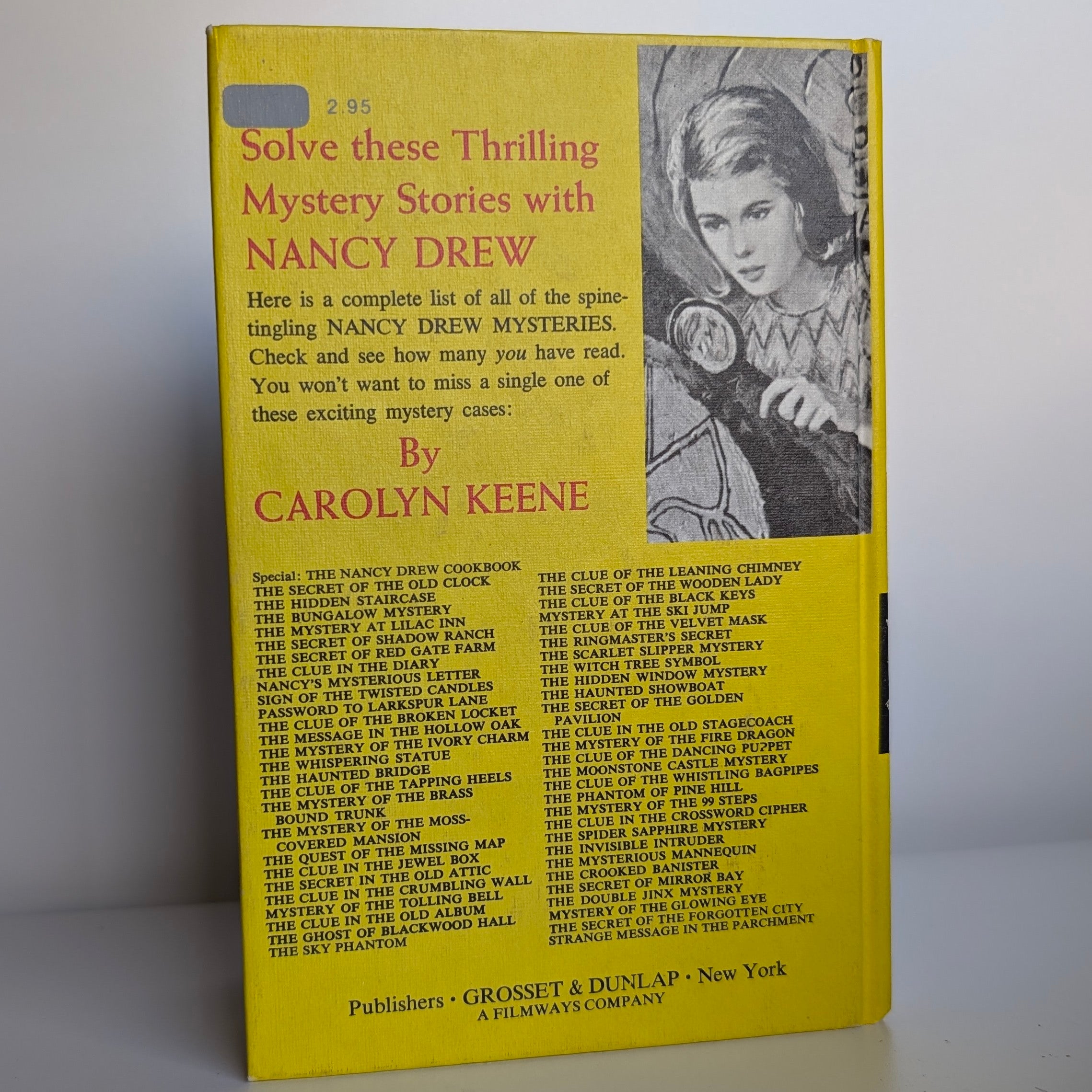 34 The Hidden Window Mystery Nancy Drew Book -1956/1975 (white-endpages)