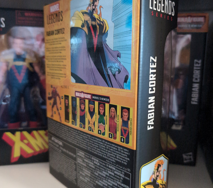 Hasbro Marvel Legends Fabian Cortez 6-inch action figure packaging from X-Men series wave 1 collectible toy box