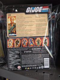 Hasbro GI Joe Duke action figure with retro O-Ring design in original packaging showing character details.