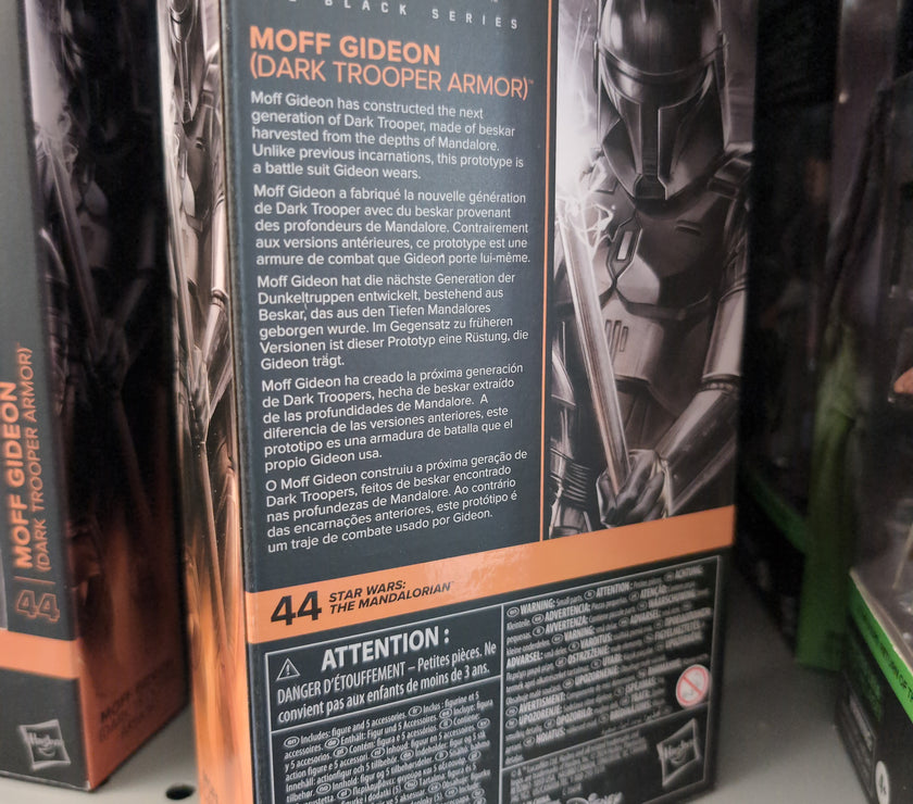 Moff Gideon Dark Trooper Armor Action Figure Star Wars Black Series 1:18
