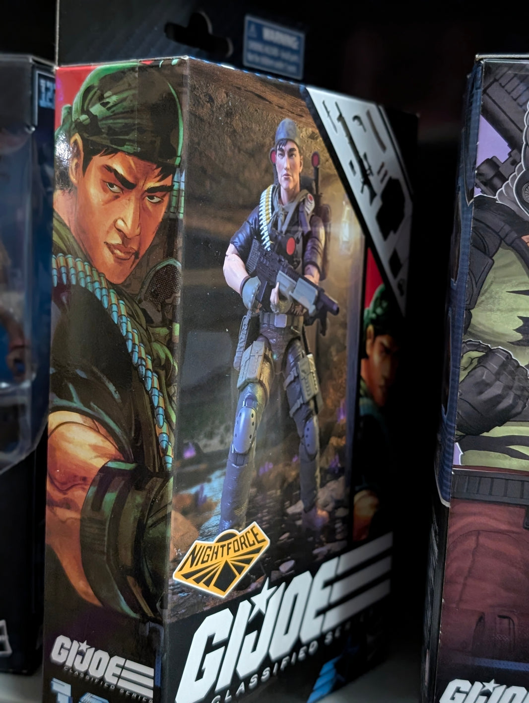 Hasbro GI Joe Classified Series 6-inch Tunnel Rat action figure in box with detailed packaging artwork side view