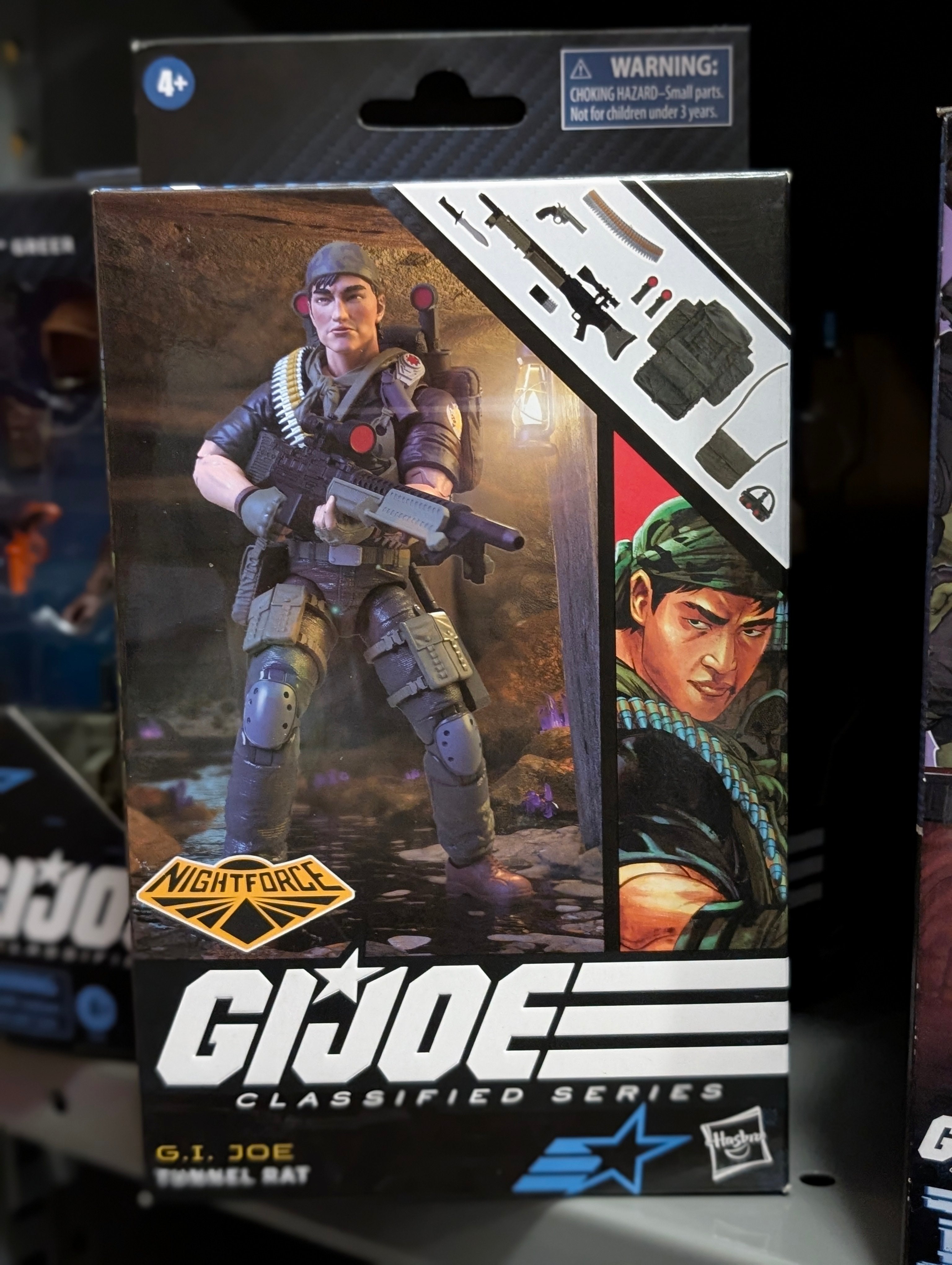 Hasbro GI Joe Classified Series 6-inch Tunnel Rat action figure in tactical gear with weapons and accessories packaging