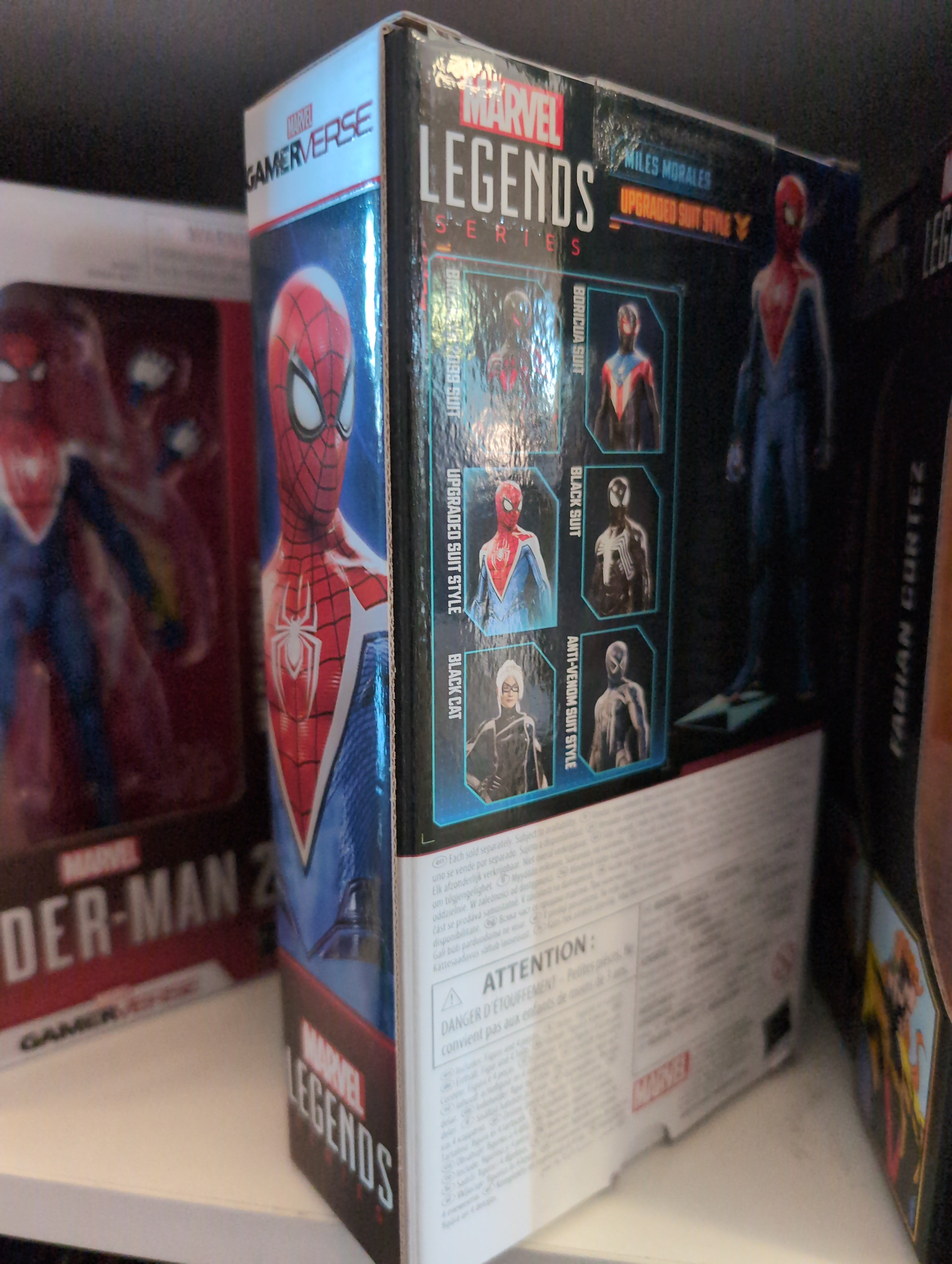 Hasbro Marvel Legends Miles Morales Upgraded Suit Spider-Man 2 Gamerverse 6-inch action figure packaging