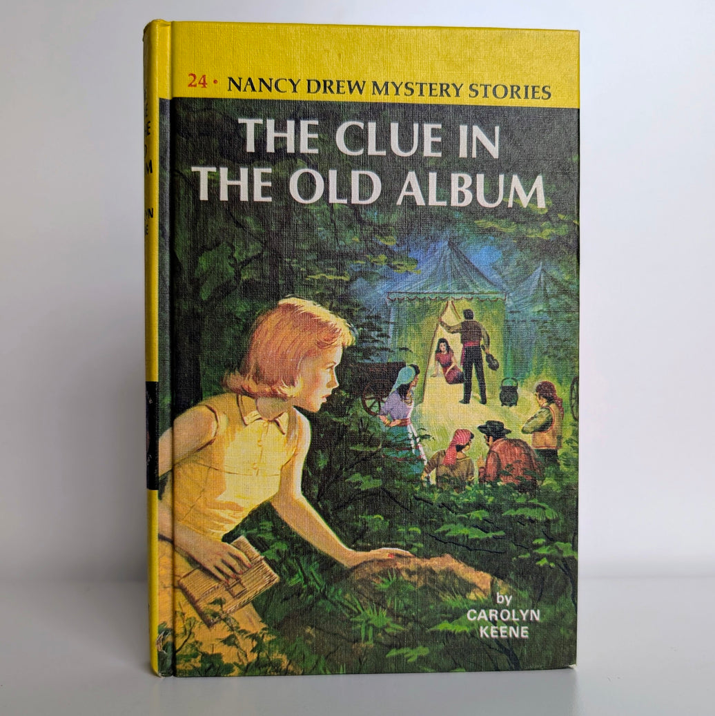 Vintage Nancy Drew Mystery The Clue in the Old Album 1947 Yellow Bar edition by Grosset & Dunlap Inc.