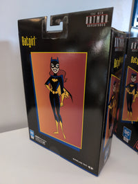 McFarlane Toys Batgirl action figure packaging from The New Batman Adventures series with animated character art.