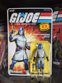Hasbro G.I. Joe Arctic Cobra Commander action figure in cold-weather gear with weapon in blister pack