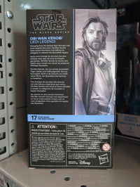 Hasbro Star Wars Black Series Obi-Wan Kenobi Jedi Legend action figure packaging back with character image and description