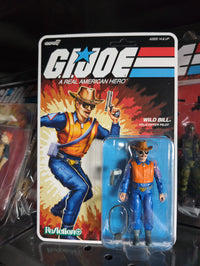 Hasbro G.I. Joe Wild Bill Helicopter Pilot action figure in classic packaging with cowboy hat and accessories