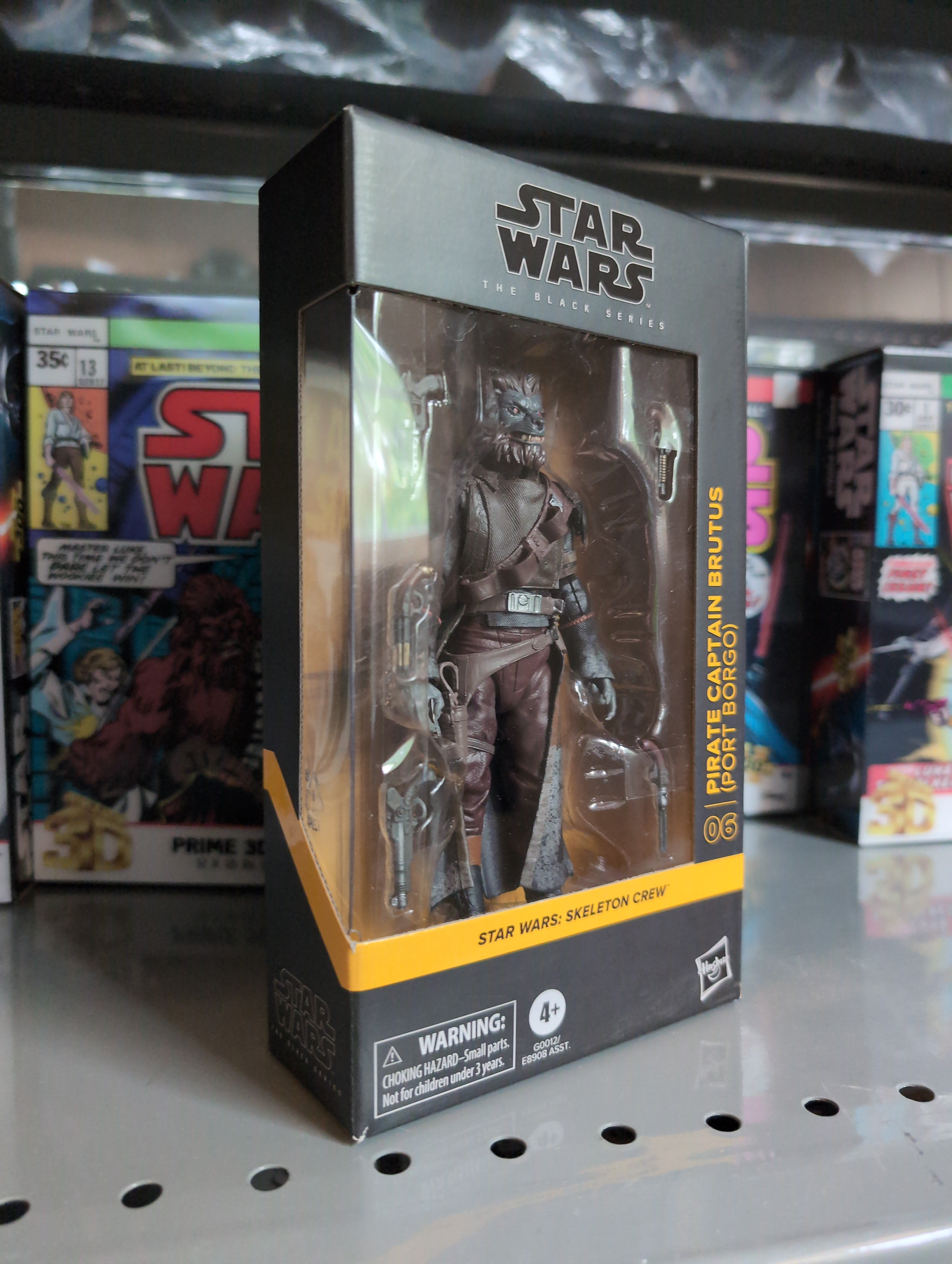 Hasbro Star Wars Black Series Pirate Captain Brutus action figure in 1:12 scale with accessories in window box packaging