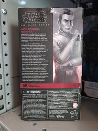 Star Wars Black Series Vice Admiral Rampart figure by Hasbro with detailed uniform and accessories in collector packaging