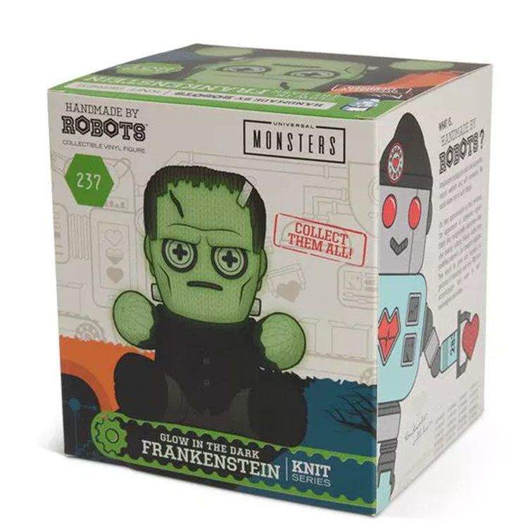 Handmade by Robots Frankenstein Glow in the Dark Vinyl Figure in collectible box knit series