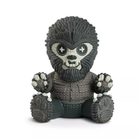 Wolf Man Glow in the Dark Vinyl Figure #248 by Handmade by Robots sitting with textured fur and button eyes