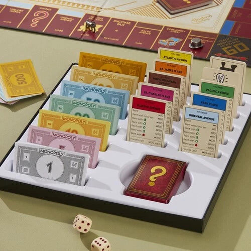 Monopoly Signature Collection Premium Edition New Board Game with cards, property deeds, dice, and currency by Hasbro