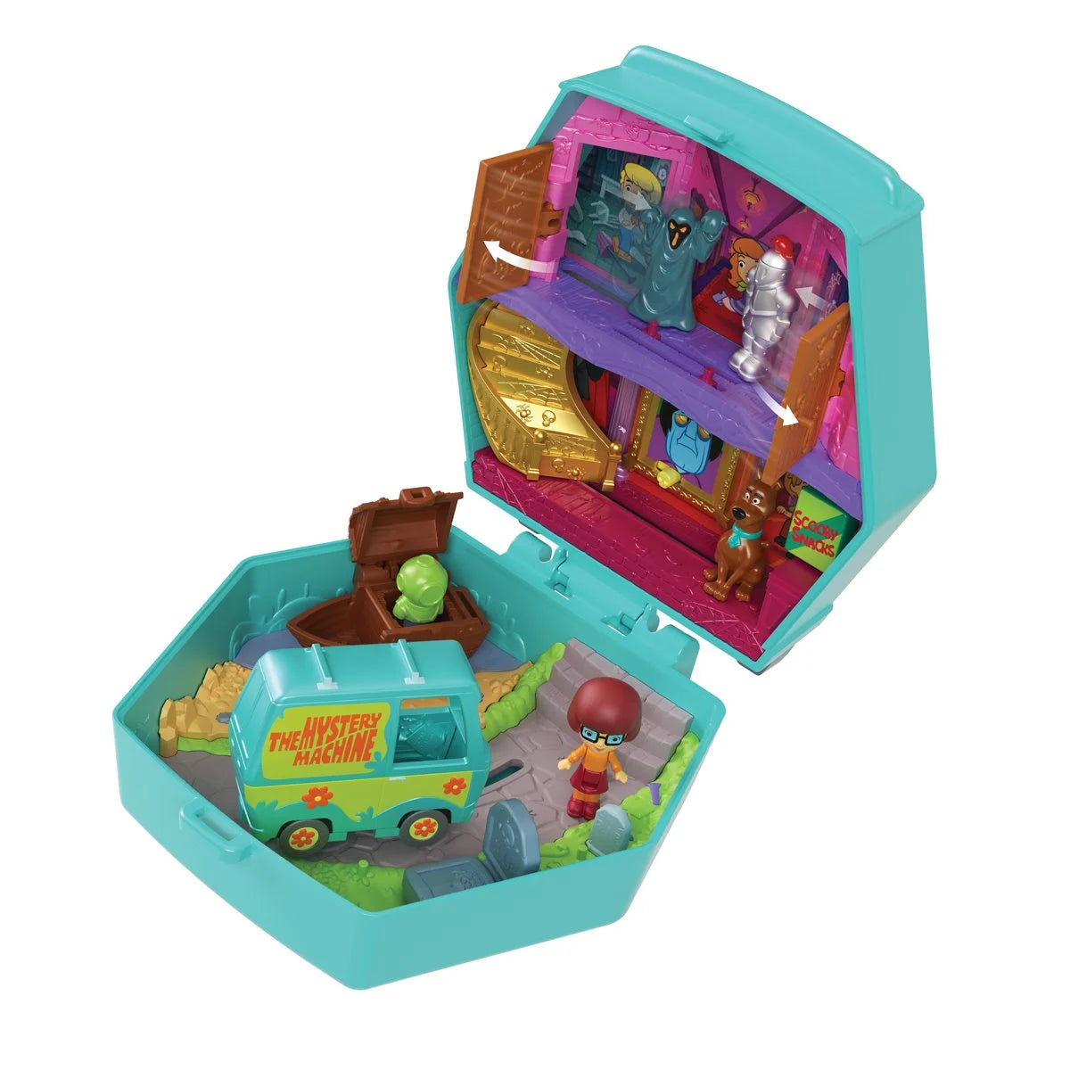Scooby-Doo 9.84" Mattel Mini-Figure Playset Polly Pocket Compact open with colorful figures