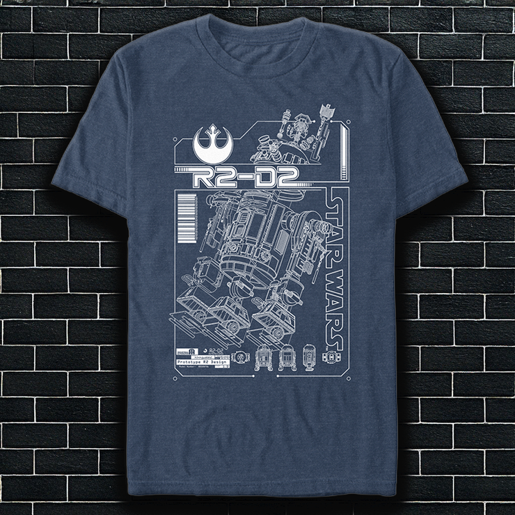 An image of a  Star Wars R2-D2 Schematic Unisex t-Shirt