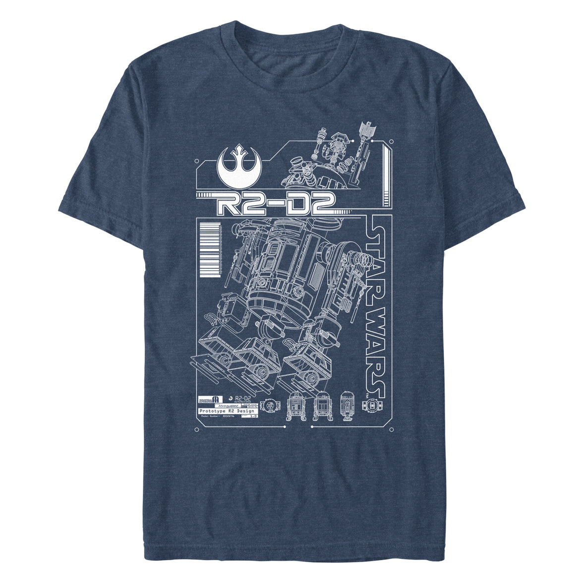An image of a  Star Wars R2-D2 Schematic Unisex t-Shirt