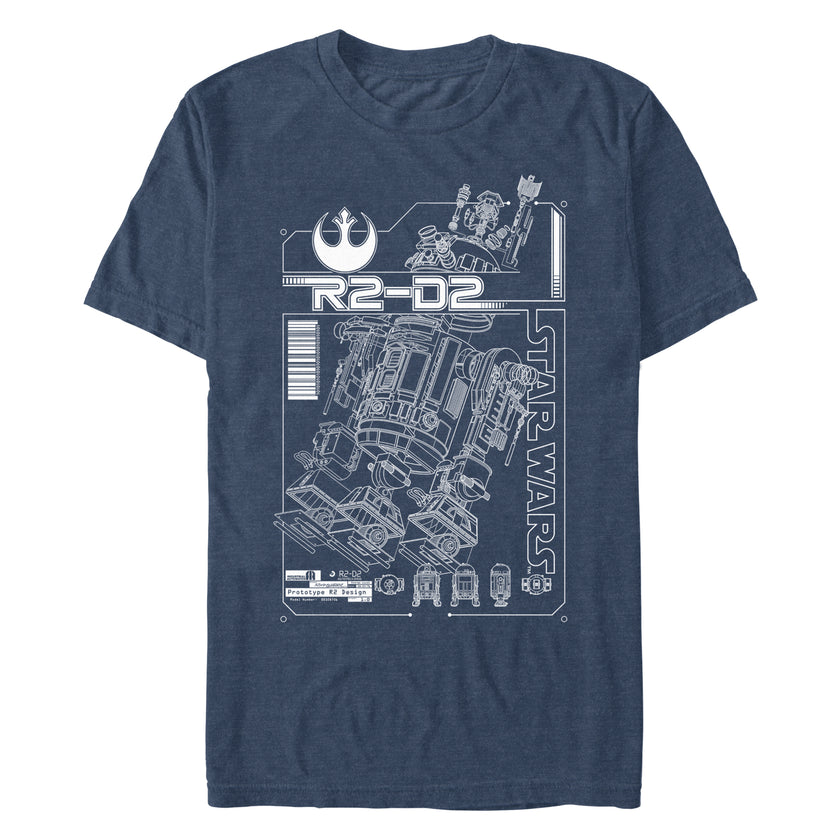 An image of a  Star Wars R2-D2 Schematic Unisex t-Shirt