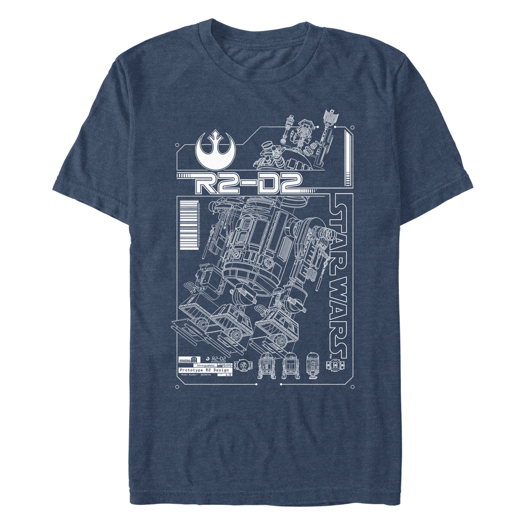 An image of a  Star Wars R2-D2 Schematic Unisex t-Shirt