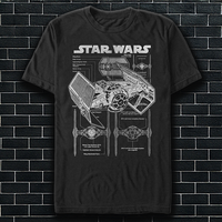 An image of a  Star Wars Tie Fighter Schematic Unisex t-Shirt