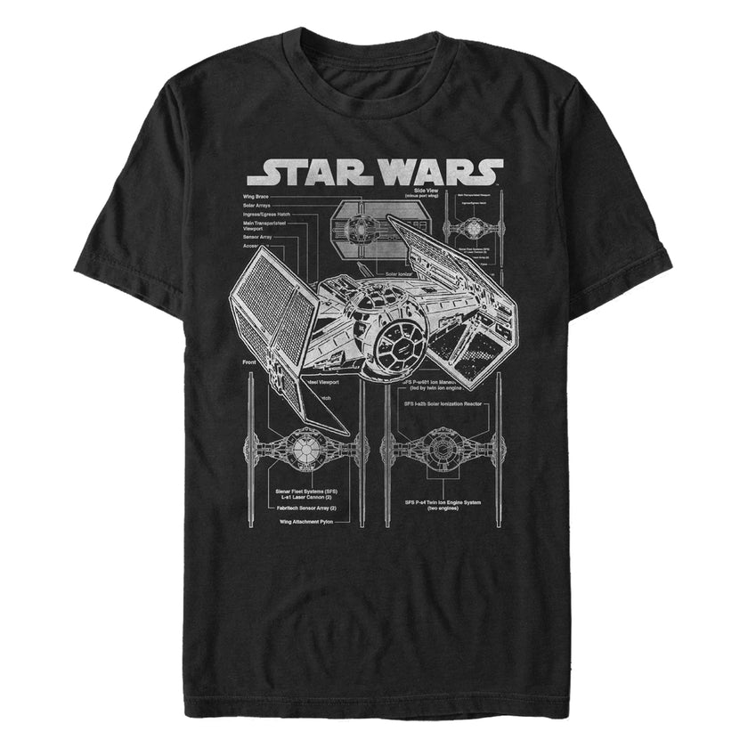 An image of a  Star Wars R2-D2 Schematic Unisex t-Shirt