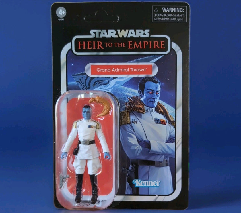 Hasbro Star Wars Vintage Collection Thrawn action figure in white uniform packaging