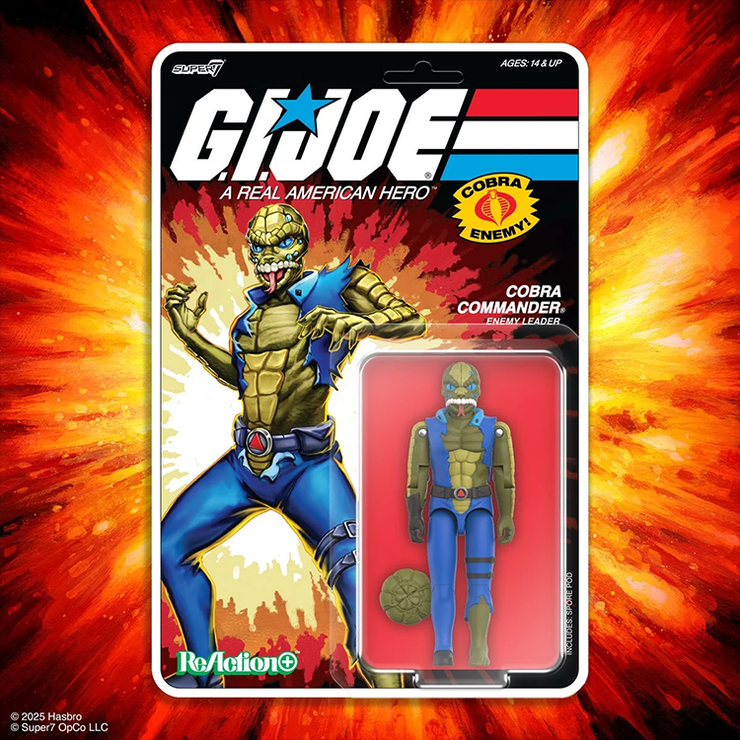 GI Joe Cobra Commander Once a Man Figure Purchase in vintage packaging with shield accessory by Hasbro