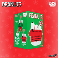 Snoopy on Green Mint Peanuts Super Duper Plush Holiday Keychain Super7 collectible box