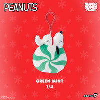 Snoopy on Green Mint Peanuts Super Duper Plush Holiday Keychain Super7