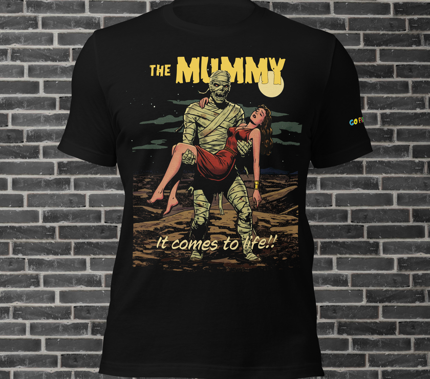 Image of Black Heather “The Mummy's Treasure Unisex t-shirt