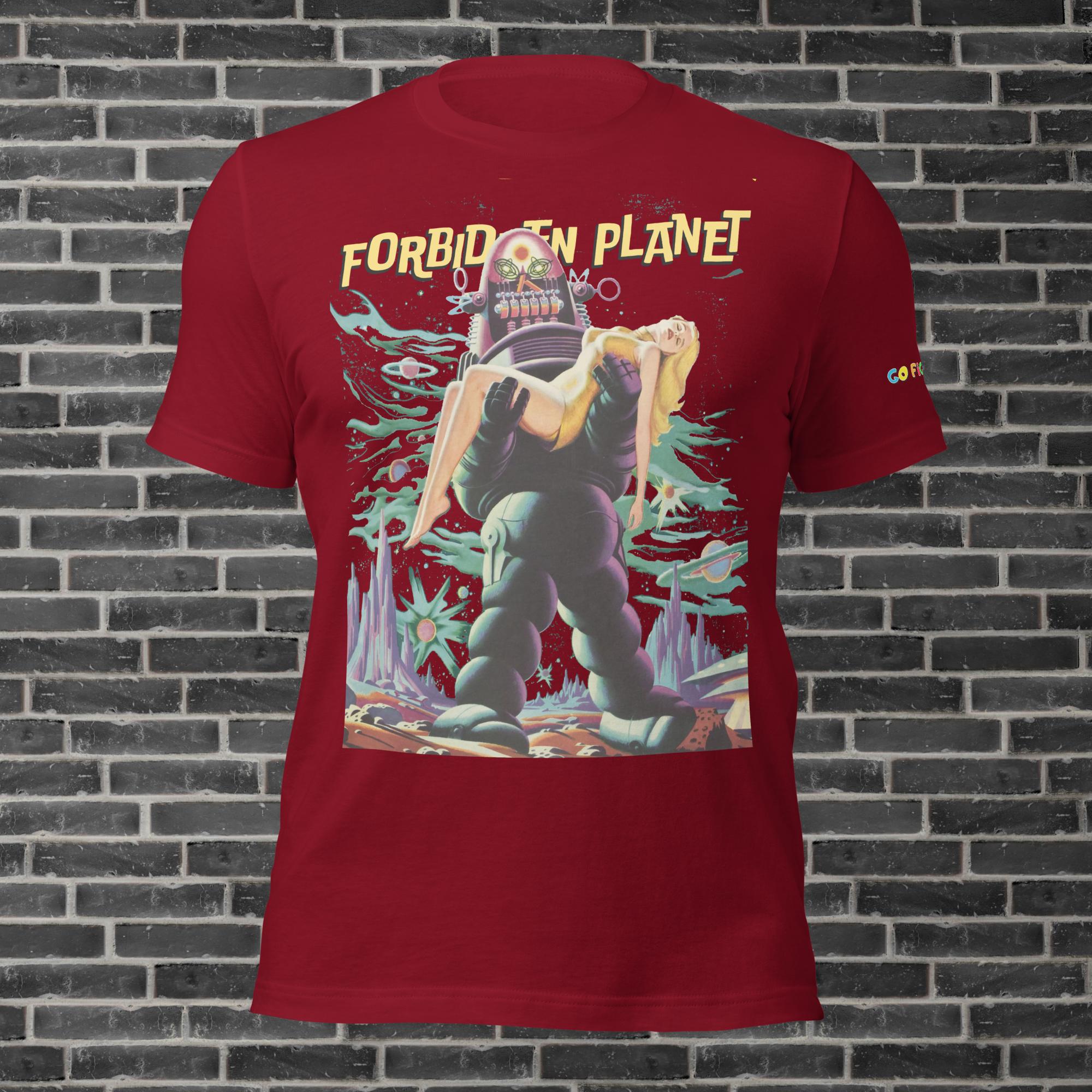 Image of Oxblood Black Forbidden Planet T-Shirt