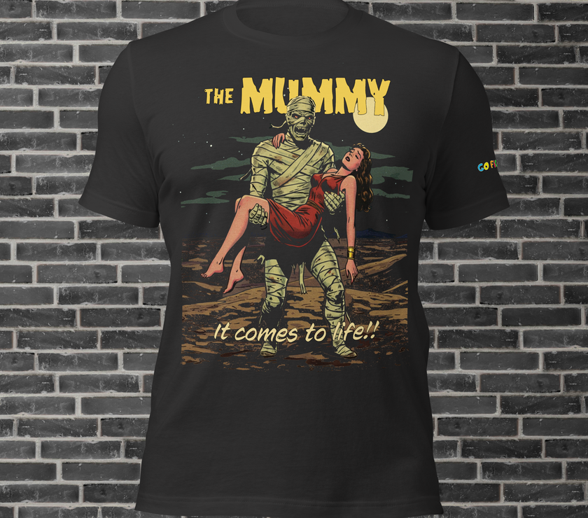 Image of Black Heather “The Mummy's Treasure Unisex t-shirt