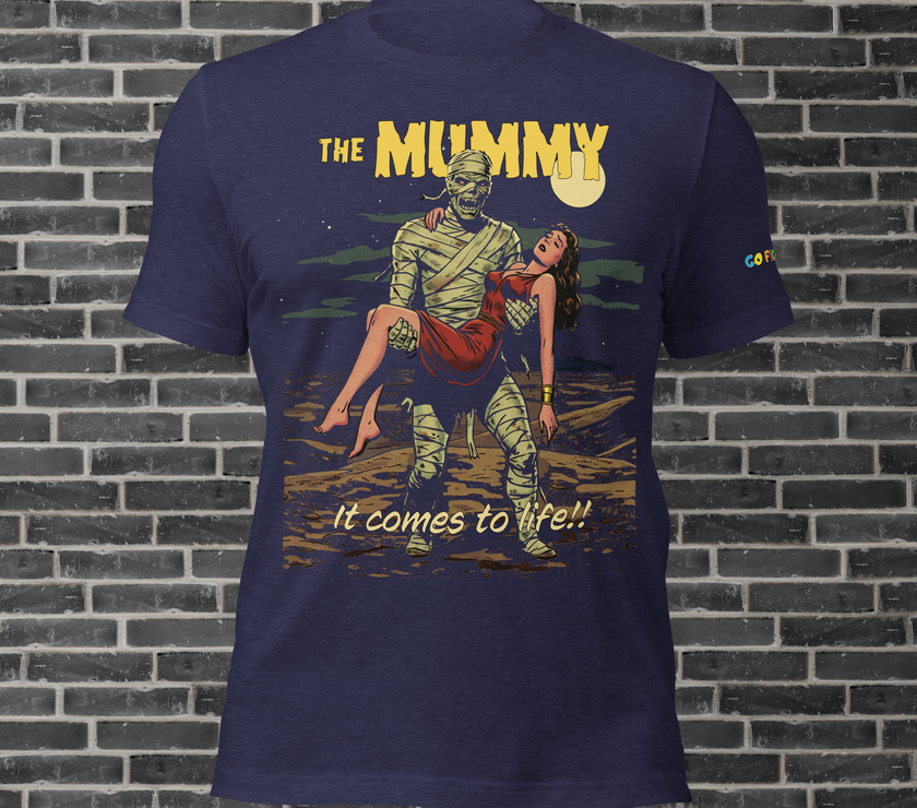 Image of Black Heather “The Mummy's Treasure Unisex t-shirt