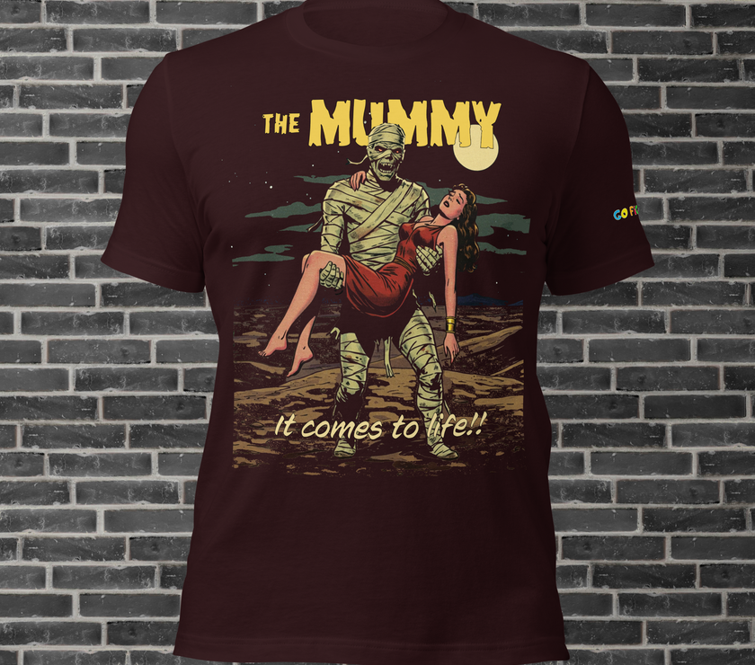 Image of Black Heather “The Mummy's Treasure Unisex t-shirt